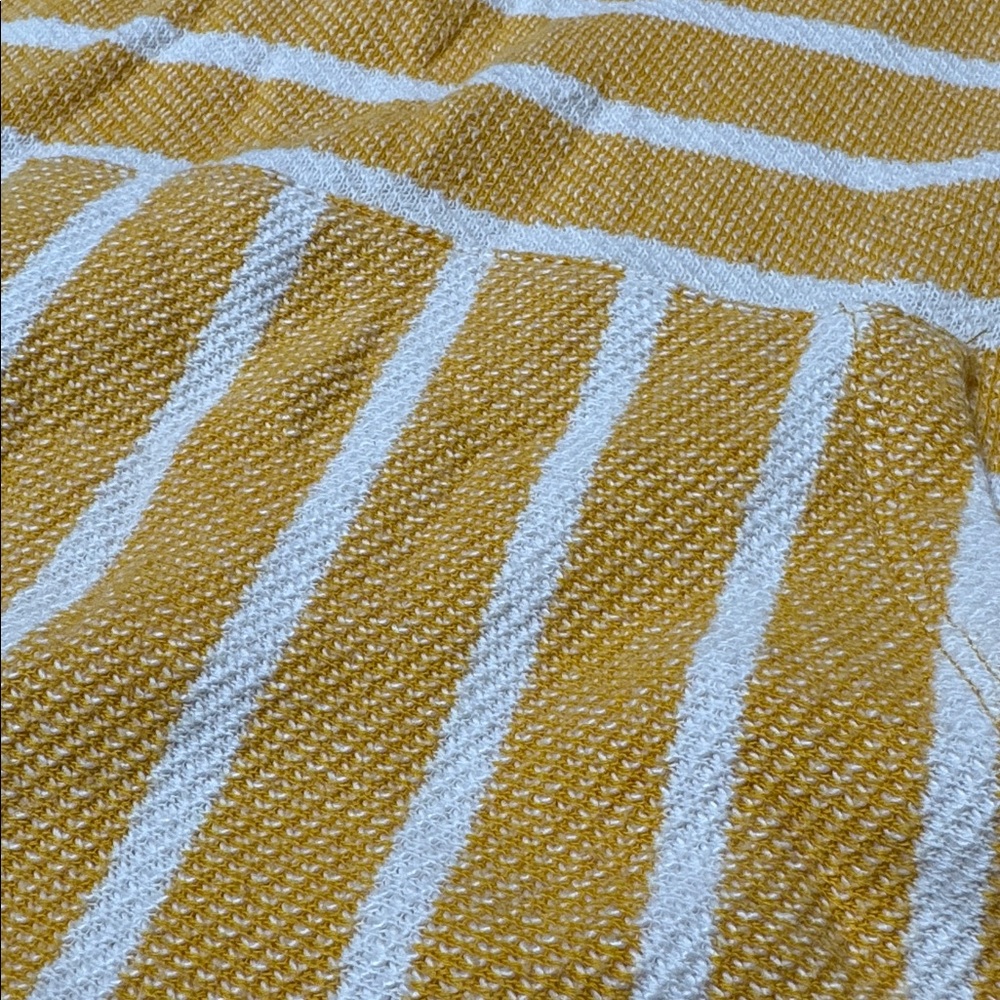 Old Navy Cali Striped Baja Hoodie Yellow White Lightweight Pullover XL - Picture 10 of 13